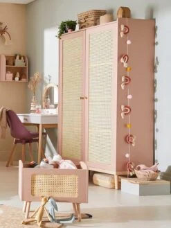 Armoire Cannage LIGNE POÉSIE Rose - Vertbaudet -Produits Pour Bébé Soldes armoire cannage ligne poesie 2
