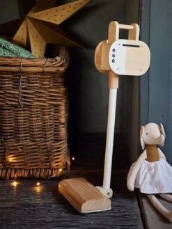 Aspirateur Balai En Bois FSC® Blanc - Vertbaudet -Produits Pour Bébé Soldes aspirateur balai en bois fsc 2