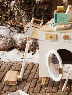 Aspirateur Balai En Bois FSC® Blanc - Vertbaudet -Produits Pour Bébé Soldes aspirateur balai en bois fsc 3