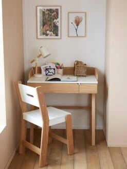Bureau Enfant Vintage Blanc - Vertbaudet -Produits Pour Bébé Soldes bureau enfant vintage 3