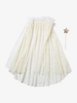Cape à Paillettes + Baguette Blanc - Vertbaudet -Produits Pour Bébé Soldes cape a paillettes baguette 3