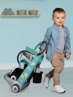 Chariot De Ménage Avec Aspirateur - SMOBY Bleu - Smoby -Produits Pour Bébé Soldes chariot de menage avec aspirateur smoby 5