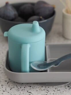 Coffret D’apprentissage 3 Pièces BEABA En Silicone Rose - Beaba -Produits Pour Bébé Soldes coffret dapprentissage 3 pieces beaba en silicone 2