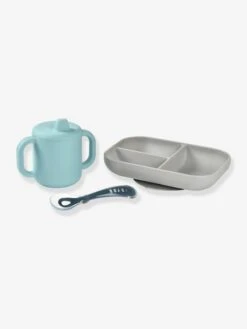 Coffret D’apprentissage 3 Pièces BEABA En Silicone Rose - Beaba -Produits Pour Bébé Soldes coffret dapprentissage 3 pieces beaba en silicone 3