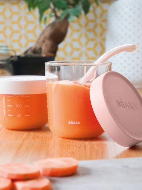 Coffret De 2 Pots De Conservation En Verre BEABA Airy Green/ Light Mist - Beaba 3 Coffret De 2 Pots De Conservation En Verre BEABA Airy Green/ Light Mist - Beaba – Image 2