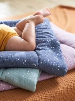 Couverture Bébé En Gaze De Coton Bio* COMÈTES Parme - Vertbaudet -Produits Pour Bébé Soldes couverture bebe en gaze de coton bio cometes 2