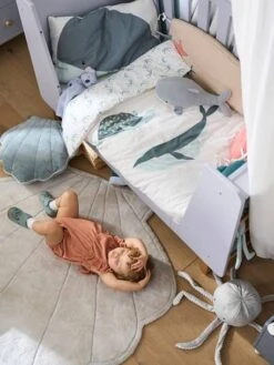 Grand Tapis En Fourrure Coquillage SOUS L'OCÉAN Ecru - Vertbaudet -Produits Pour Bébé Soldes grand tapis en fourrure coquillage sous locean 2