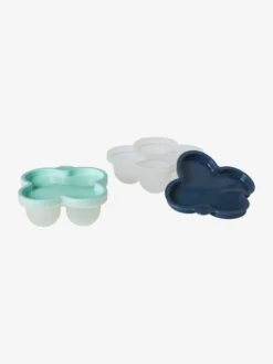 Les 2 Pots De Conservation En Silicone Vert/bleu - Vertbaudet -Produits Pour Bébé Soldes les 2 pots de conservation en silicone 3