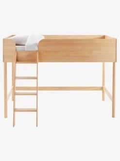 Lit Mi-hauteur LIGNE CONFETTI NATURE Marron - Vertbaudet -Produits Pour Bébé Soldes lit mi hauteur ligne confetti nature 2