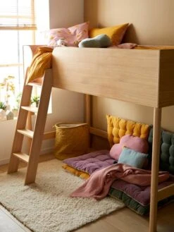 Lit Mi-hauteur LIGNE CONFETTI NATURE Marron - Vertbaudet -Produits Pour Bébé Soldes lit mi hauteur ligne confetti nature 4