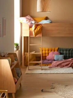 Lit Mi-hauteur LIGNE CONFETTI NATURE Marron - Vertbaudet -Produits Pour Bébé Soldes lit mi hauteur ligne confetti nature 5