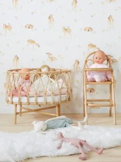 Lit Poupon En Rotin Beige - Vertbaudet -Produits Pour Bébé Soldes lit poupon en rotin 2