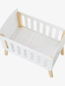 Lit Poupon Sur Pieds En Bois FSC® Blanc - Vertbaudet -Produits Pour Bébé Soldes lit poupon sur pieds en bois fsc 2