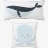 Lot De 2 Coussins SOUS L'OCÉAN Bleu - Vertbaudet -Produits Pour Bébé Soldes lot de 2 coussins sous locean