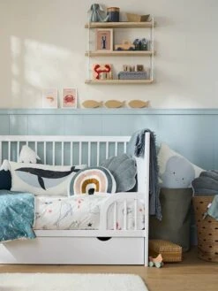 Lot De 2 Coussins SOUS L'OCÉAN Bleu - Vertbaudet -Produits Pour Bébé Soldes lot de 2 coussins sous locean 3