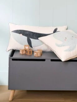 Lot De 2 Coussins SOUS L'OCÉAN Bleu - Vertbaudet -Produits Pour Bébé Soldes lot de 2 coussins sous locean 5