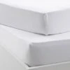 Lot De 2 Draps-housses Bébé BIO COLLECTION Blanc - Vertbaudet 1 Lot De 2 Draps-housses Bébé BIO COLLECTION Blanc - Vertbaudet -Produits Pour Bébé Soldes lot de 2 draps housses bebe bio collection