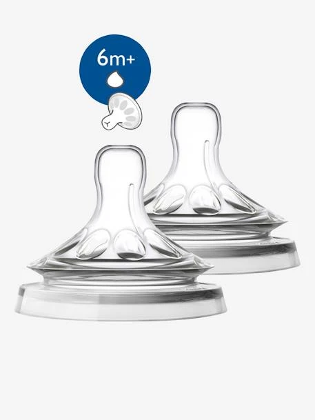Lot De 2 Tétines Philips AVENT Natural à Débit Rapide, Dès 6 Mois Transparent - Philips Avent 3 Lot De 2 Tétines Philips AVENT Natural à Débit Rapide, Dès 6 Mois Transparent - Philips Avent