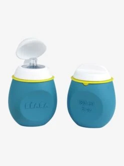 Lot De Gourdes Pour Compotes BEABA Babysqueez' 2 En 1 + Squeez'portion Blue - Beaba -Produits Pour Bébé Soldes lot de gourdes pour compotes beaba babysqueez 2 en 1 squeezportion 4