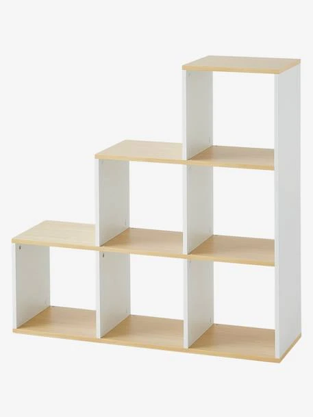 Meuble 6 Cases Blanc / Bois - Vertbaudet 3 Meuble 6 Cases Blanc / Bois - Vertbaudet – Image 2