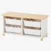 Meuble De Rangement + 4 Bacs LIGNE PTILOU Blanc/bois - Vertbaudet 1 Meuble De Rangement + 4 Bacs LIGNE PTILOU Blanc/bois - Vertbaudet -Produits Pour Bébé Soldes meuble de rangement 4 bacs ligne ptilou