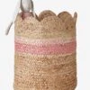 Panier En Jute Festonné Fiore Osier/rose - Vertbaudet 2 Panier En Jute Festonné Fiore Osier/rose - Vertbaudet -Produits Pour Bébé Soldes panier en jute festonne fiore
