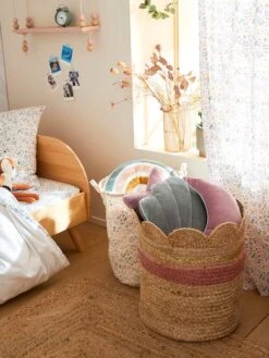 Panier En Jute Festonné Fiore Osier/rose - Vertbaudet -Produits Pour Bébé Soldes panier en jute festonne fiore 3