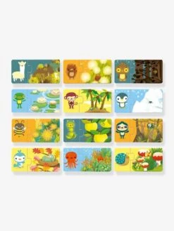 Puzzle Duo Cache-Cache - DJECO Multicolore - Djeco -Produits Pour Bébé Soldes puzzle duo cache cache djeco 2