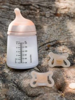 Set Biberon Zero.Zero + Sucette SUAVINEX Rose Nude - Suavinex -Produits Pour Bébé Soldes set biberon zero.zero sucette suavinex 5