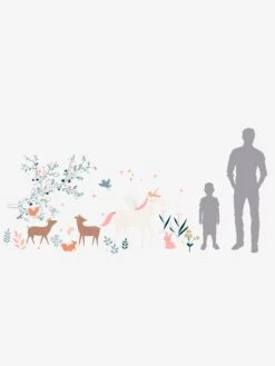 Sticker Géant Forêt Enchantée Gris - Vertbaudet -Produits Pour Bébé Soldes sticker geant foret enchantee 2